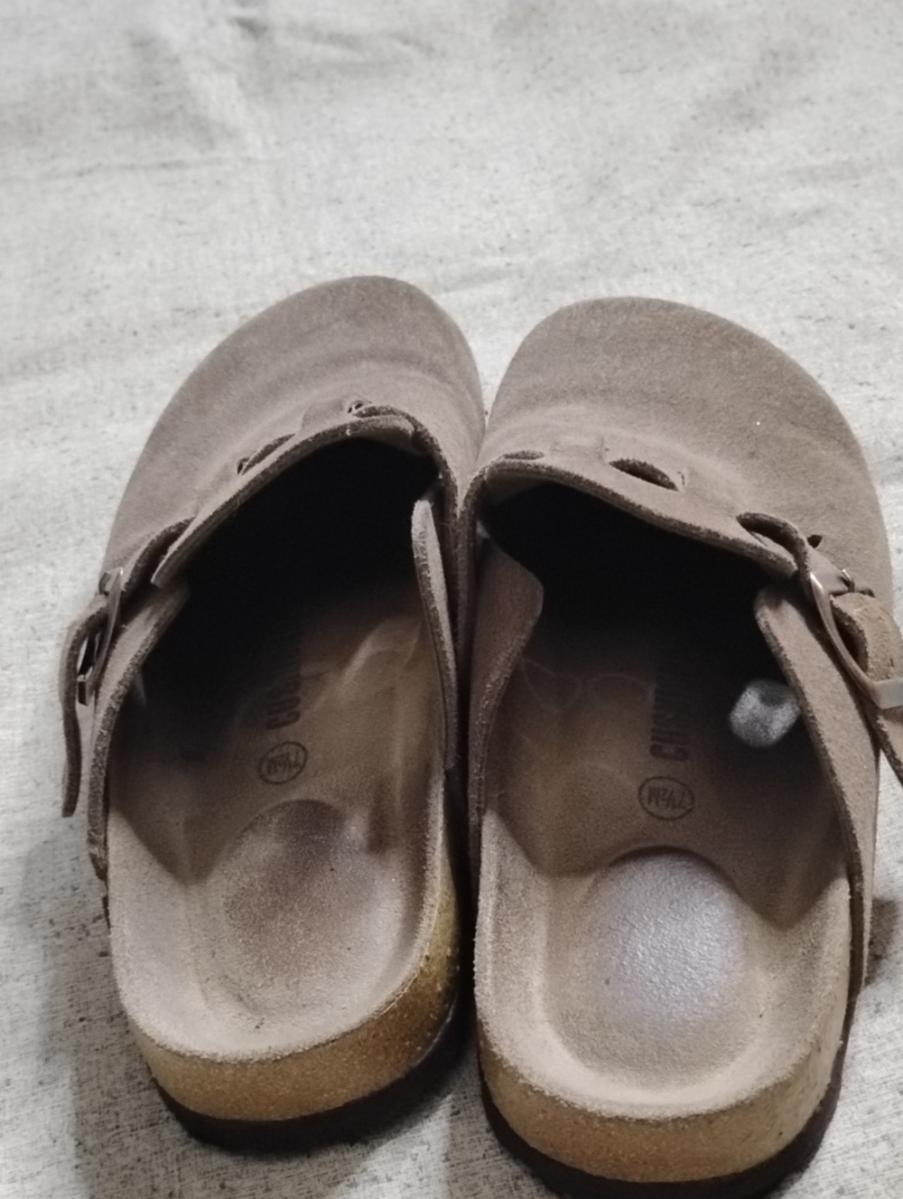 Cushionaire Tan Faux Swede Slip On Shoes - Picture 3 of 6